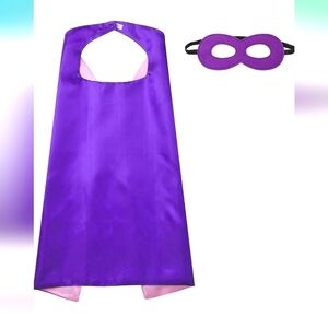 Diffly Kids Fancy Dress Superhero Cape with Mask Unisex O/S